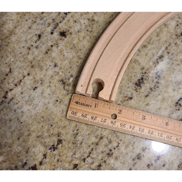 Lot of 4 Pieces Of Wooden Curved Train Track 6.75" Works W/ Thomas & BRIO - Picture 4 of 5
